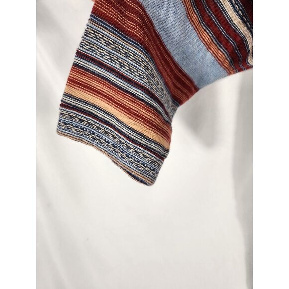 Chaps Denim Womens Plus Sweater Half Sleeve Western Boho Earthfairy Festival 1X - Picture 2 of 5